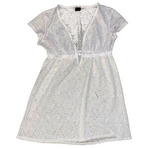 Catalina White Swim Coverup Size L (12-14)